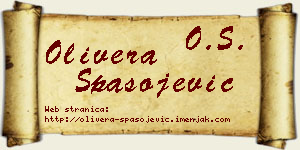 Olivera Spasojević vizit kartica